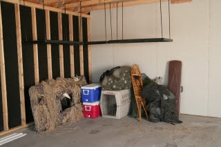 Overhead Garage Storage reduces clutter