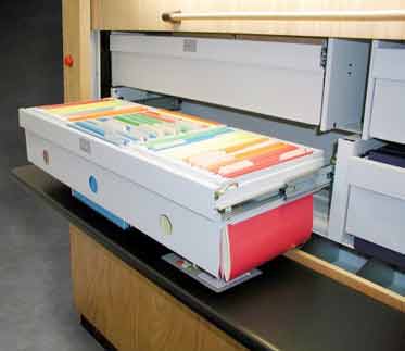 Megastar electric lateral files meet ADA requirments. these Vertical Carousels style units reduce costs of p[ersonel to access files