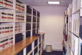 Estey Library Shelving With Wood Work Surface